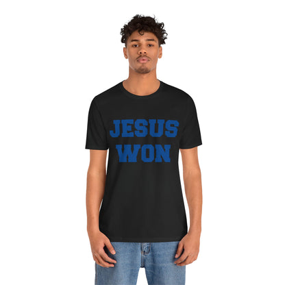 Brunswick Blue Devils Jesus Won Unisex Jersey Short Sleeve Tee