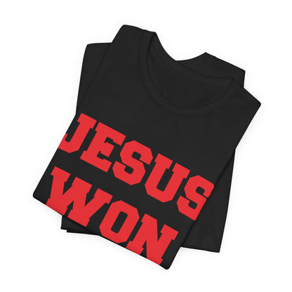 Wadsworth Grizzlies Jesus Won Unisex Jersey Short Sleeve Tee