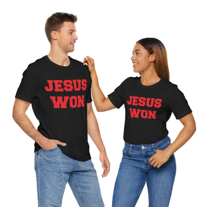 Wadsworth Grizzlies Jesus Won Unisex Jersey Short Sleeve Tee