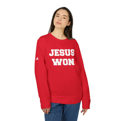 Jesus Won Adidas Unisex Fleece Crewneck Sweatshirt