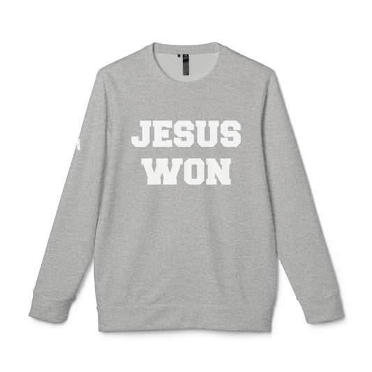 Jesus Won Adidas Unisex Fleece Crewneck Sweatshirt