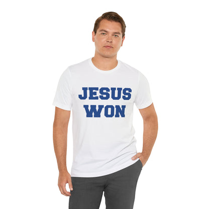 Brunswick Blue Devils Jesus Won Unisex Jersey Short Sleeve Tee