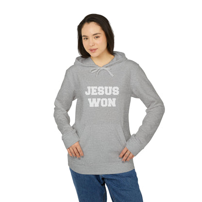 Jesus Won Adidas Unisex Fleece Hoodie