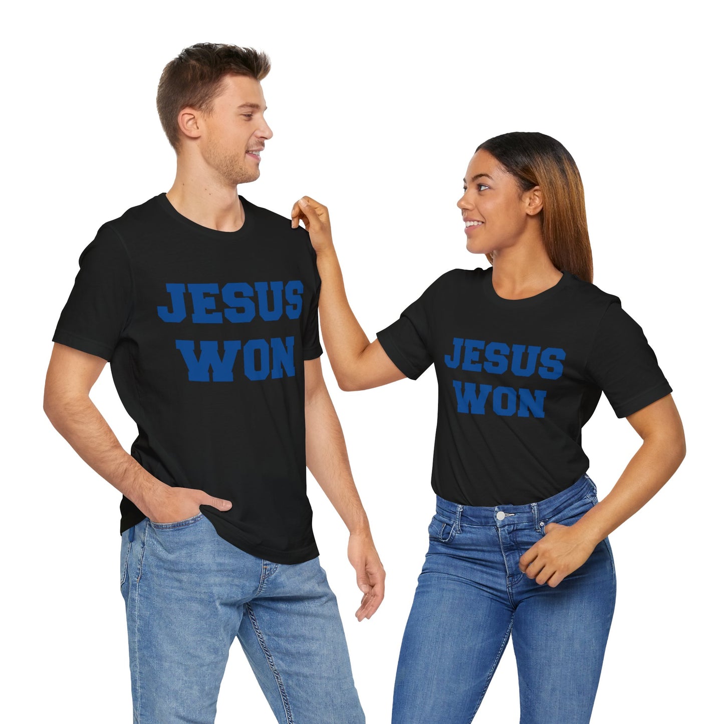 Brunswick Blue Devils Jesus Won Unisex Jersey Short Sleeve Tee