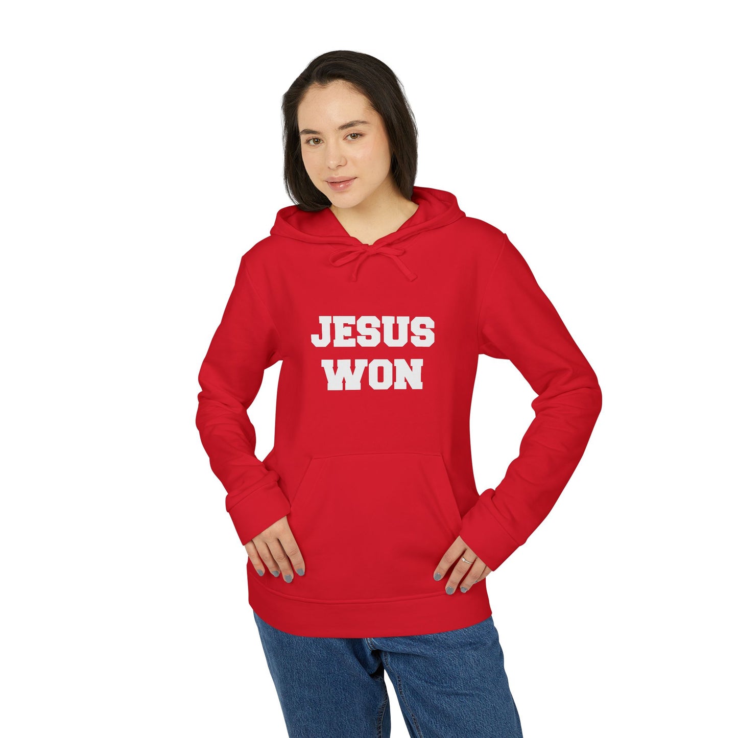 Jesus Won Adidas Unisex Fleece Hoodie