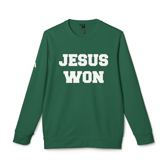 Jesus Won Adidas Unisex Fleece Crewneck Sweatshirt