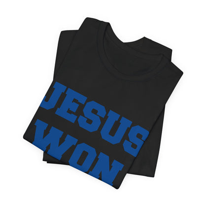 Brunswick Blue Devils Jesus Won Unisex Jersey Short Sleeve Tee