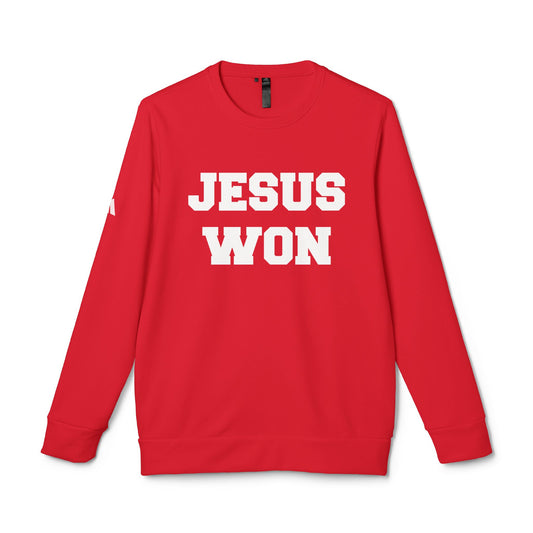 Jesus Won Adidas Unisex Fleece Crewneck Sweatshirt